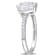 2 1/8 CT TGW Created Moissanite 2-Stone Ring in Sterling Silver