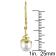6.5-7MM Freshwater Cultured Pearl Spiral Earrings in 10K Yellow Gold