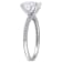 2 CT DEW Created Moissanite and 1/10 CT TW Diamond Engagement Ring in
14K White Gold