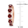 3 1/8 CT TGW Garnet and White Topaz Hoop Earrings in Rose Plated
Sterling Silver