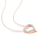 5/8 CT TGW Created White Sapphire Crossover Heart Pendant with Chain in
Rose Plated Sterling Silver