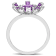 1 3/8 CT TGW African-Amethyst and Topaz Starbust Cocktail Ring in
Sterling Silver
