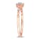 1/10ctw Diamond Floral Promise Ring in 18K Rose Gold Over Sterling Silver