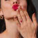 2 3/8 CT TGW Created Ruby Solitaire Ring in 10K Rose Gold