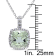 4 CT TGW Green Quartz and 1/10 CT TW Diamond Halo Pendant with Chain in
Sterling Silver