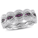 1 5/8 CT TGW Created White Sapphire and Created Ruby Ring Set in
Sterling Silver with BlacK Rhodium