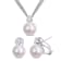 11-12MM Freshwater Cultured Pearl & 1 3/4 CT TGW Topaz Earrings and
Pendant Set in Sterling Silver