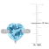 7 CT TGW Sky Blue Topaz and 1/5 CT TW Diamond Heart Ring in 14K White Gold