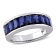 2 3/4 CT TGW Created Blue Sapphire Semi-Eternity Anniversary Band in
Sterling Silver