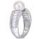 8-8.5MM Freshwater Cultured Pearl and 2 2/5 CT TGW Created White
Sapphire Ring in Sterling Silver