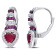 1 7/8 CT TGW Created Ruby and Created White Sapphire Earrings in
Sterling Silver