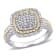 1/3ctw Diamond Rope Design Ring in White and 18K Yellow Gold Over
Sterling Silver