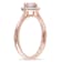4/5 CTW Morganite and 1/10 CT TW Diamond Halo Ring in Rose Plated
Sterling Silver