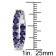4 1/3 CT TGW Created Blue Sapphire Inside Outside Hoop Earrings in
Sterling Silver