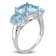 8 2/5 CT TGW Sky Blue Topaz 3-Stone Ring in Sterling Silver