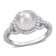 8.5-9MM Freshwater Cultured Pearl and 3/4 CT TGW White Topaz Halo Ring
in Sterling Silver