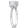 2 5/8 CT TGW Created Moissanite 3-Stone Ring in Sterling Silver
