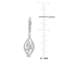 4/5 CT DEW Created Moissanite Leverback Dangle Earrings in Sterling Silver
