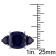 7 1/10 CT TGW Created Blue Sapphire 3-Stone Ring in Sterling Silver