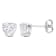 1 1/2 CT TGW Heart Shape Created Moissanite Stud Earrings in Sterling Silver
