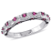 1/3 CT TGW Created Ruby and Diamond Vintage Anniversary Ring in 10K
White Gold with BlacK Rhodium