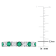 3 1/5 CTW Created Emerald and Created White Sapphire Eternity Band in
Sterling Silver