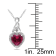 2 4/5 CT TGW Created Ruby and Diamond Accent Heart Twist Pendant with
Chain in Sterling Silver