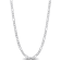 3.8mm Figaro Chain Necklace in Sterling Silver, 24 in