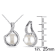 9-9.5MM Freshwater Cultured Pearl & 1/10 CT TW Diamond Earrings and
Pendant Set in Sterling Silver