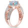 2 CT TGW Sky Blue Topaz and 1/10 CT TW Diamond Heart Ring in Rose Plated
Sterling Silver