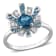 1 3/4 CT TGW London Blue and White Topaz Starburst Ring in Sterling Silver