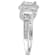 1/5 CT TW Diamond Halo Square Vintage Promise Ring in Sterling Silver