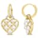 2.5-3MM Freshwater Cultured Pearl and Diamond Accent Heart Earrings in
Yellow Plated Sterling Silver
