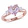 2 CT TGW Rose de France and Created White Sapphire Heart Ring in 18K
Rose Gold Over Sterling Silver