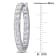 2 1/2 CT DEW Created Moissanite Beaded Hoop Earrings in 10K White Gold