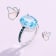 10 1/5 CT TGW London Blue Topaz & Sky Blue Topaz Ring in Sterling
Silver with Black Rhodium