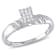 1/10 CT TW Diamond Engagement Ring in Sterling Silver