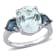 5 1/6 CT TGW Ice Aquamarine, London Blue Topaz and Diamond Accent
3-Stone Ring in Sterling Silver