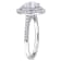 2 1/2 CT TW Lab-Grown Diamond Double Halo Ring in 14K White Gold