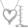 3/4 CT TGW Created White Sapphire Crossover Heart Pendant with Chain in
Sterling Silver