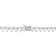44 1/2 CT TGW Created White Sapphire Teardrop Tennis Necklace in
Sterling Silver