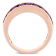 2 1/3 CT TGW African-Amethyst Semi-Eternity Band In Rose Gold Plated
Sterling Silver