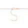 3/4ctw Pink Tourmaline Bead Bar Necklace in Rose Plated Sterling Silver
