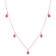 2 1/2 CT TGW Ruby Station Drop Necklace in 14K Rose Gold