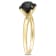 2 ct Black Diamond Solitaire Engagement Ring in 10K Yellow Gold