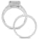 1/3 CT TW Diamond Square Halo Infinity Bridal Set in Sterling Silver
