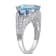 5 3/4 CT TGW Sky Blue and London Blue Topaz with Created White Sapphire
Ring in Sterling Silver