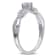 1/4 CT TGW Created White Sapphire and 1/10 CT TW Diamond Infinity Ring
in Sterling Silver