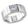 1/3 CT TGW CREATED WHITE SAPPHIRE MENS RING IN STERLING SILVER