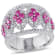 3 CT TGW Created Ruby and Created White Sapphire Floral Vintage Ring in
Sterling Silver